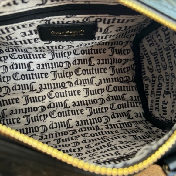 NEW JUICY COUTURE Bag Bestsellers Fame Satchel Crossbody Strap,Black Quilted - Picture 4 of 5